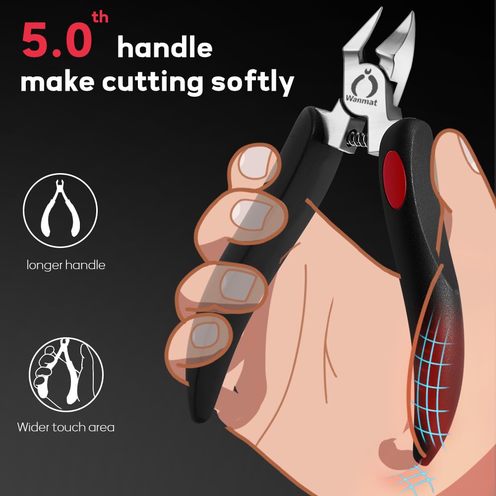 Wanmat Toe Nail Clipper demonstrating trimming thick toenails