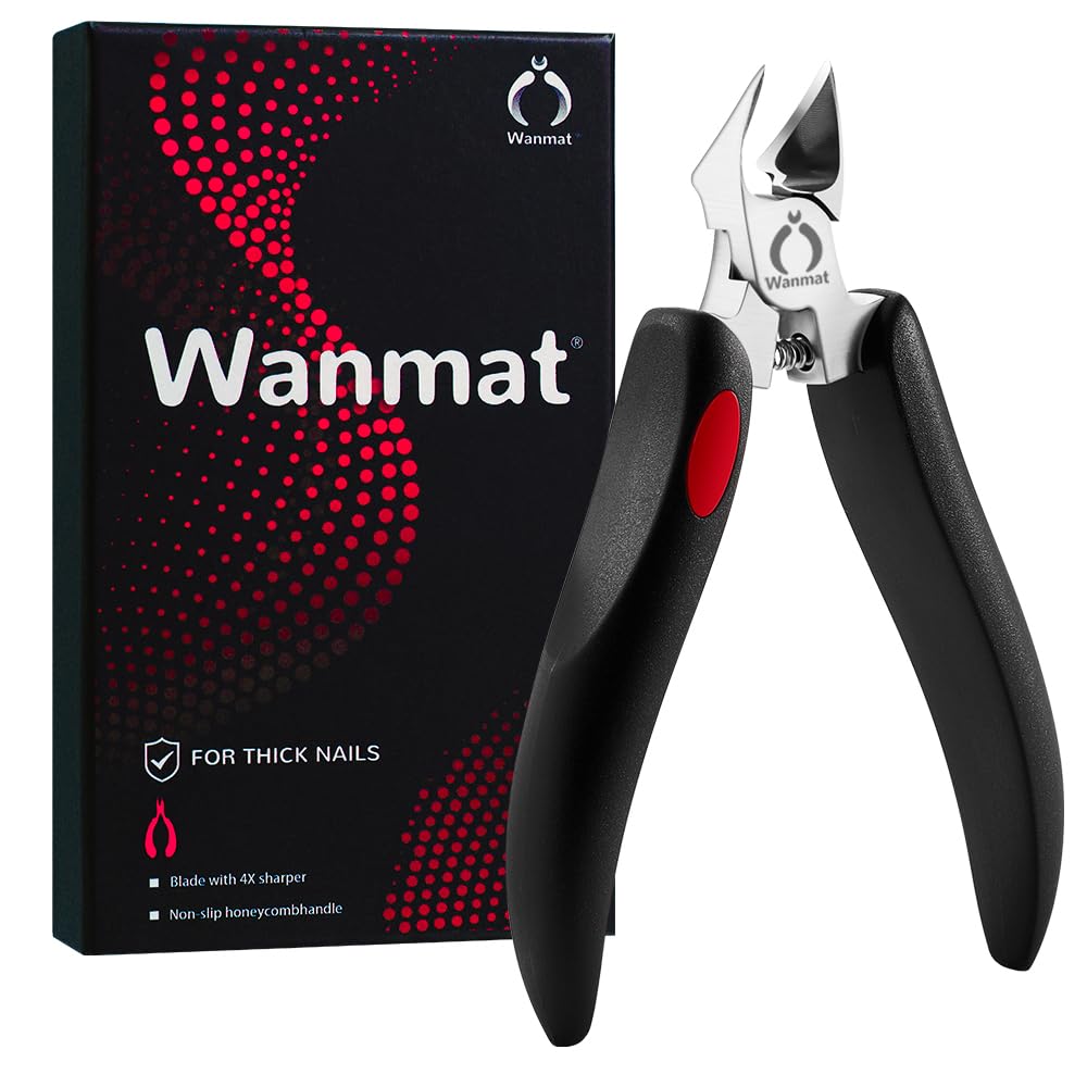 Wanmat Toe Nail Clipper front view with stainless steel blades