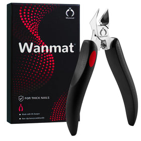 Wanmat Toe Nail Clipper front view with stainless steel blades
