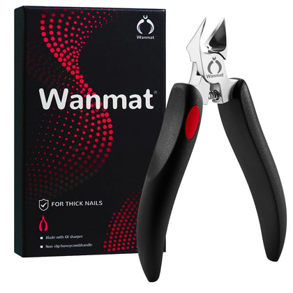 Wanmat Toe Nail Clipper front view with stainless steel blades