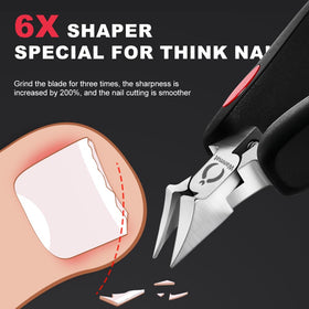 Wanmat Toe Nail Clipper side view showing ergonomic handle