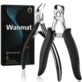 Wanmat Toenail Clippers front view with non-slip handle