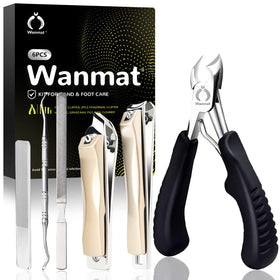 Wanmat Toenail Clippers Set 6pcs with upgraded handle and tools