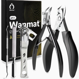 Wanmat toenail clippers set with curved blade design