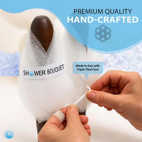 Warm-tan loofah from Shower Bouquet 4-Pack