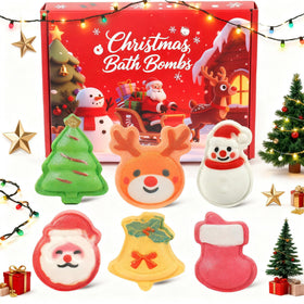 WARMLIFE Christmas Bath Bombs gift set with festive shapes