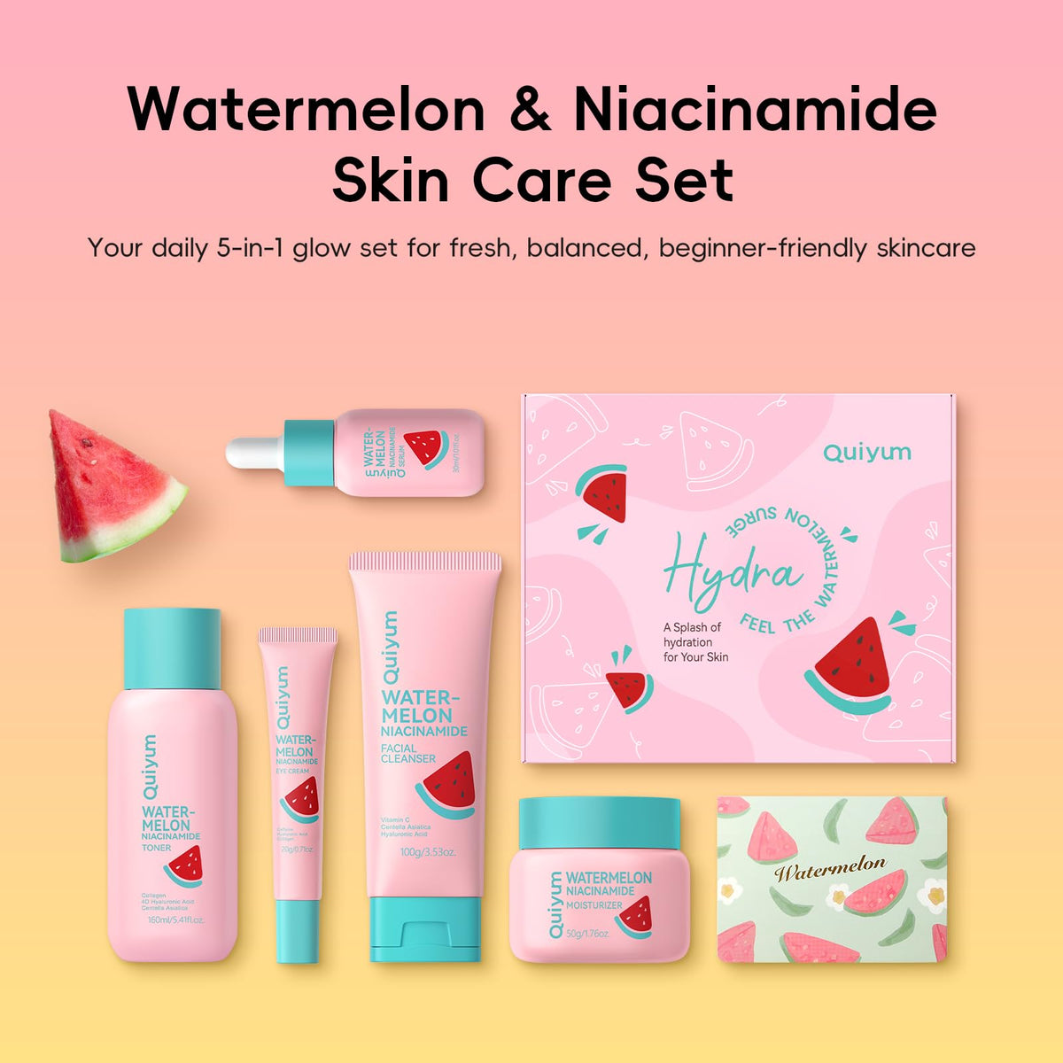 Watermelon Serum 1 fl oz from QUIYUM Skincare Set