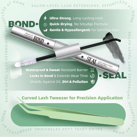 Waterproof bond and seal from Eefofnn lash clusters kit