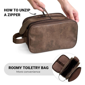 Waterproof drawstring pouch included with Elviros Toiletry Bag