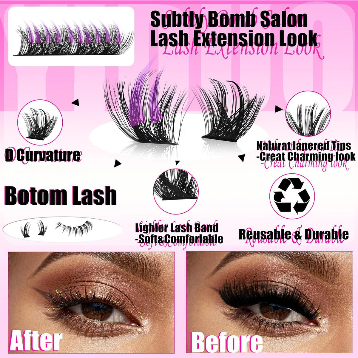 Waterproof eyeliner from YIDUO Manga Lash Clusters Kit