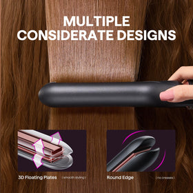 Wavytalk 1 inch flat iron and curler 2 in 1 close-up