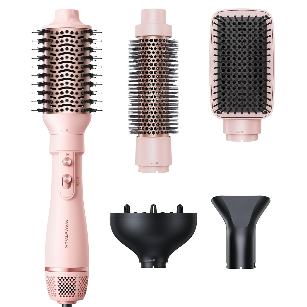 Wavytalk 5-in-1 Hot Air Brush Set with interchangeable heads