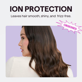 Wavytalk Blown Away Ionic Hair Dryer diffuser attachment in use