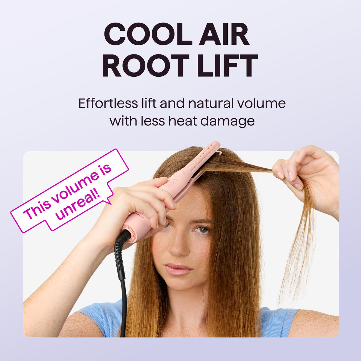 Wavytalk Cool Curl Pencil close-up of ceramic plates