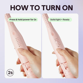 Wavytalk Cool Curl Pencil in use on short hair
