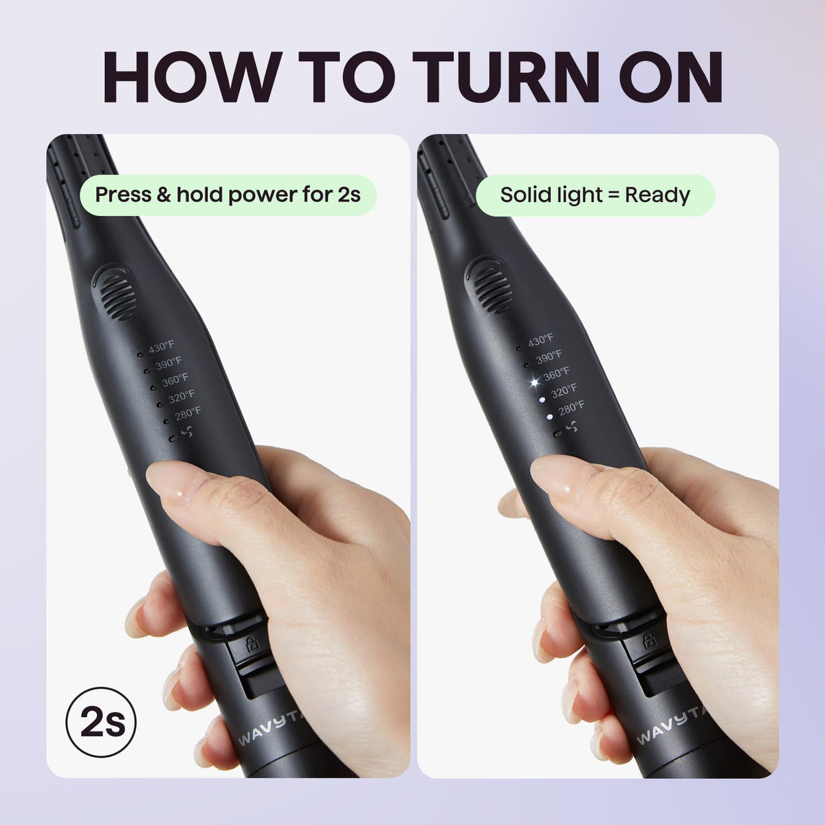 wavytalk Cool Curl Pencil in use styling short hair