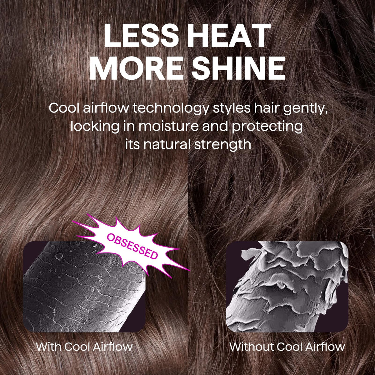 wavytalk Cool Curl Pencil with cold air function activated