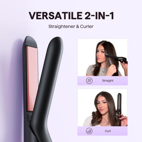 Wavytalk curling wand set with multiple styling options displayed