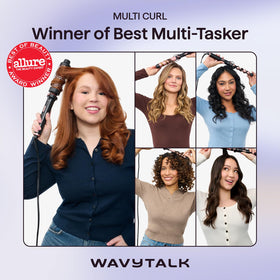 Wavytalk curling wand with 0.5 inch barrel for tight curls