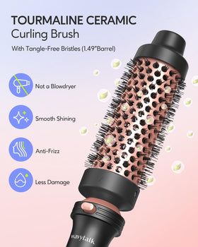 Wavytalk curling wand with 1 1/4 inch barrel for bouncy curls