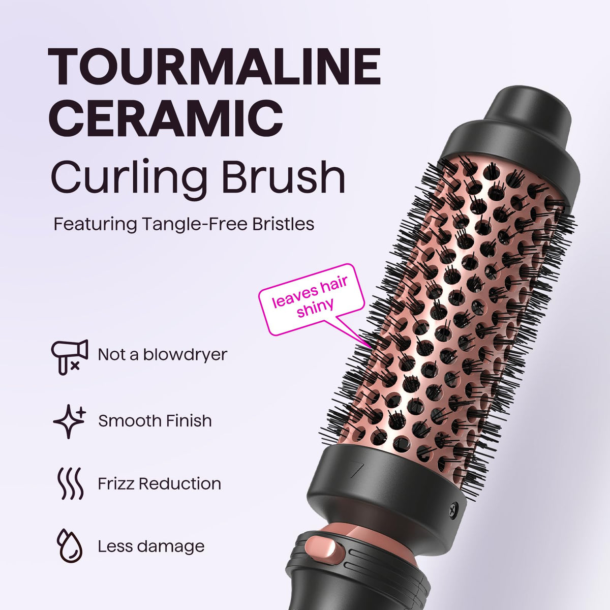 Wavytalk curling wand with 1.25 inch barrel for loose waves