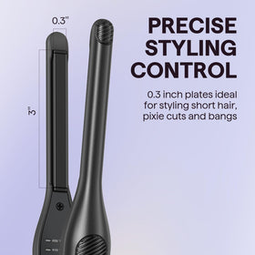 wavytalk flat iron side view highlighting thin plates