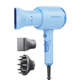 wavytalk Ionic Hair Dryer front view with diffuser attachment