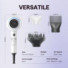 Wavytalk Ionic Hair Dryer in use on curly hair