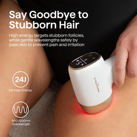 Wavytalk IPL Hair Removal Device close-up of light emission