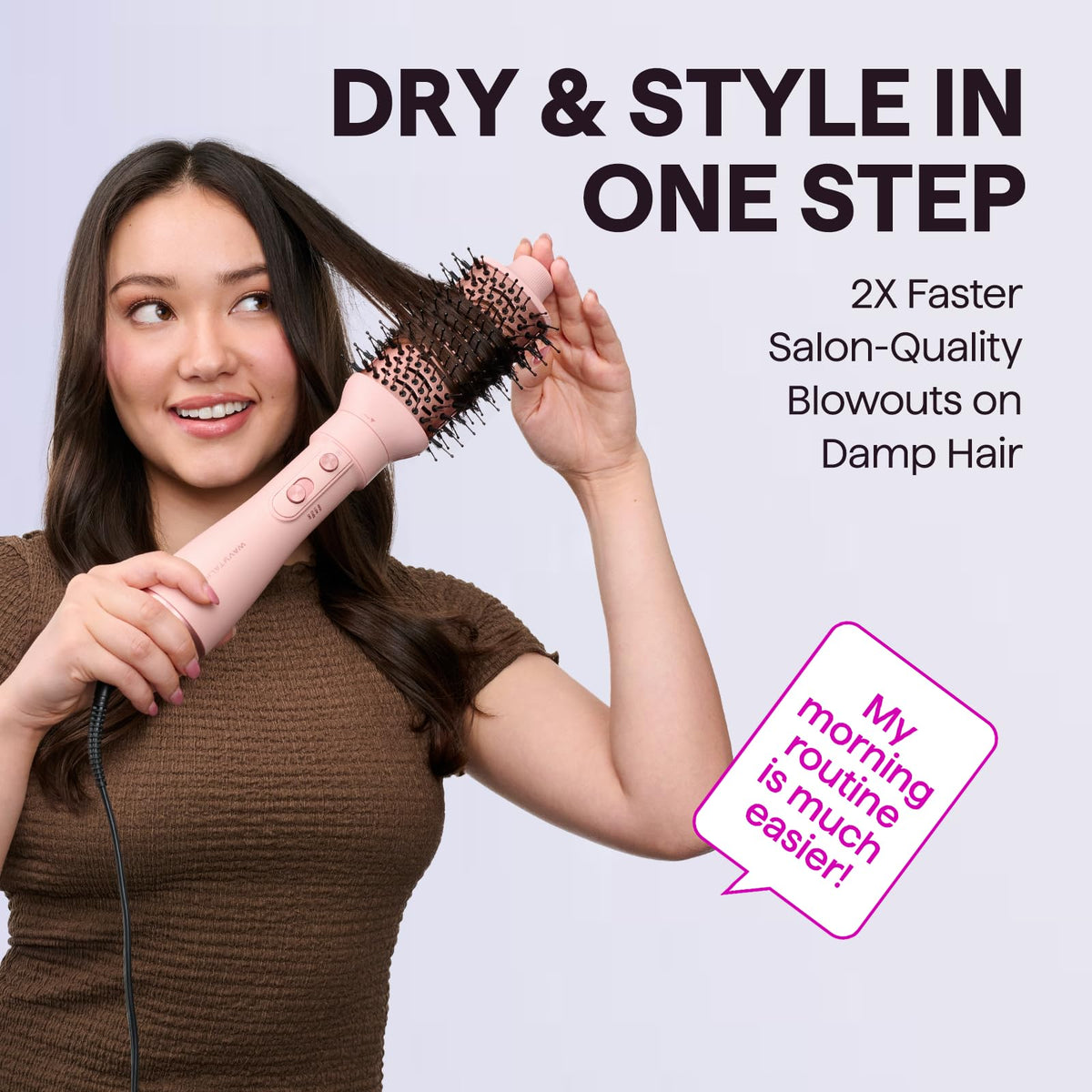 Wavytalk oval brush for volumizing hair
