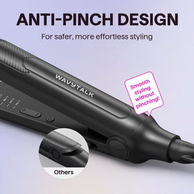 wavytalk Pencil Flat Iron 0.3 inch showing temperature settings
