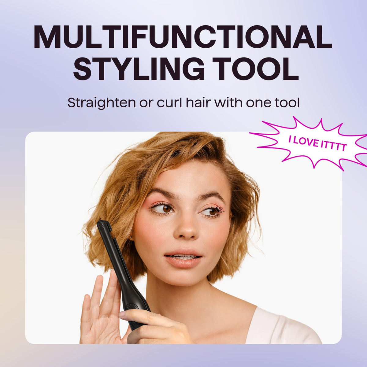 wavytalk Pencil Flat Iron 0.3 inch with heat-proof travel pouch
