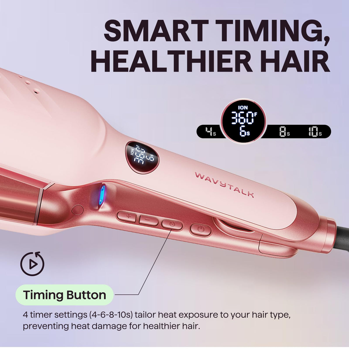 Wavytalk Power Wave Hair Crimper in travel pouch