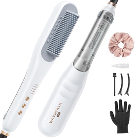 Wavytalk Pro Steam Hair Straightener Brush front view