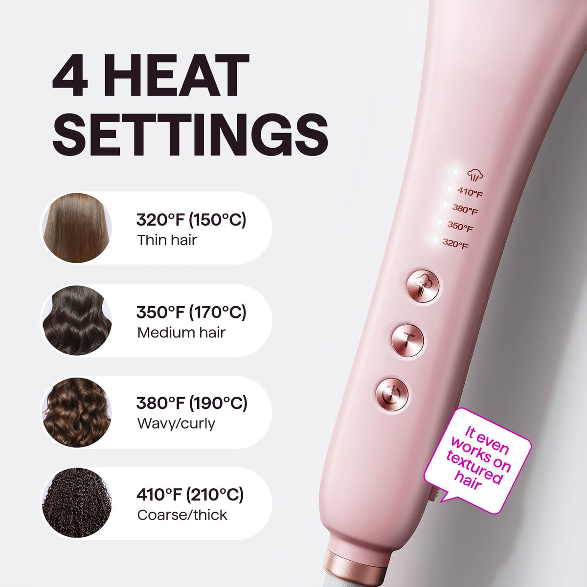 Wavytalk Pro Steam Hair Straightener Brush in use on curly hair