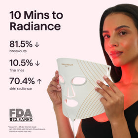 wavytalk Red Light Therapy Mask side view showing adjustable straps