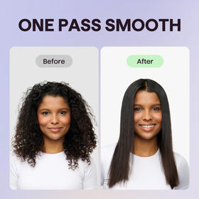 wavytalk Steam Hair Straightener with steam function in action