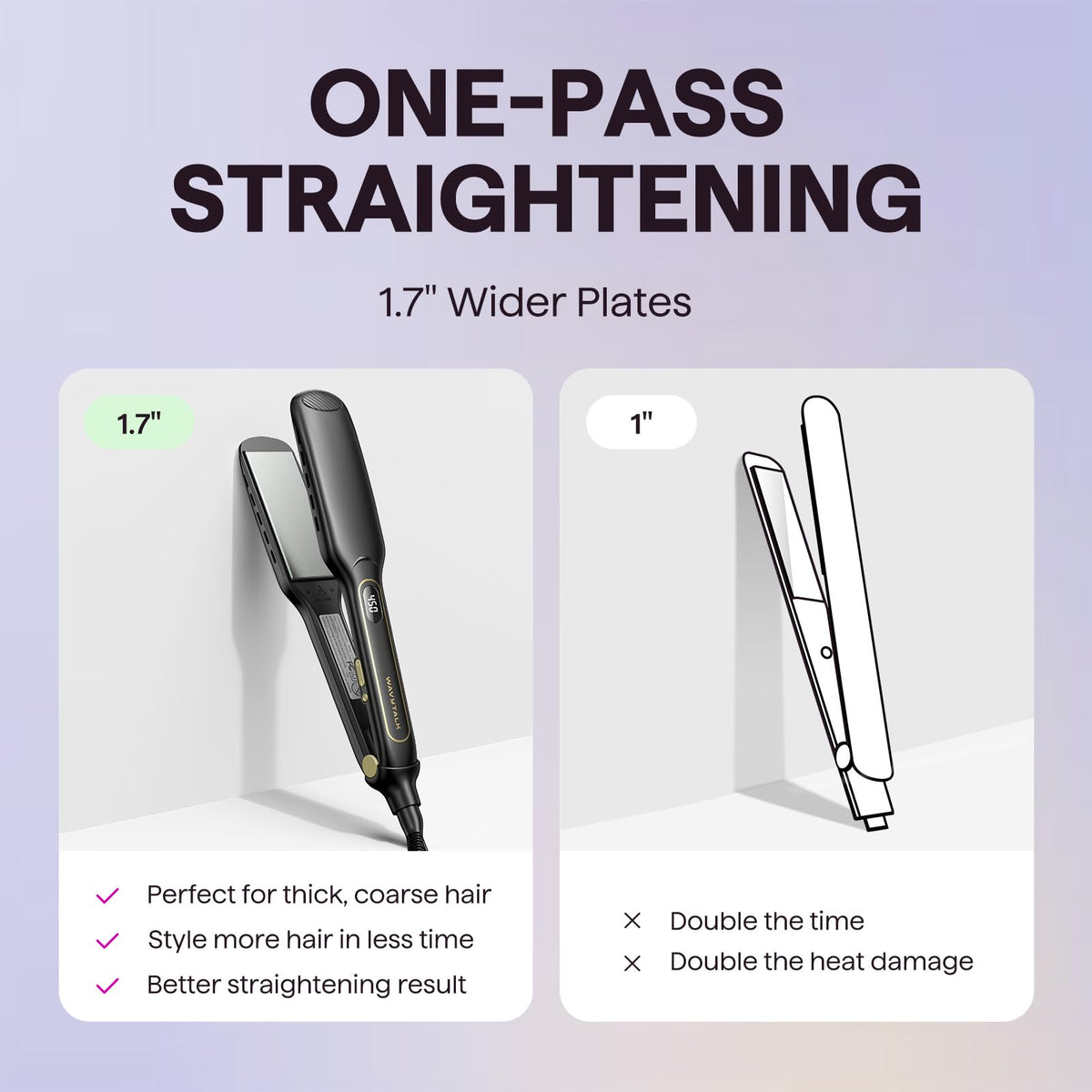 Wavytalk straightener with safety lock feature