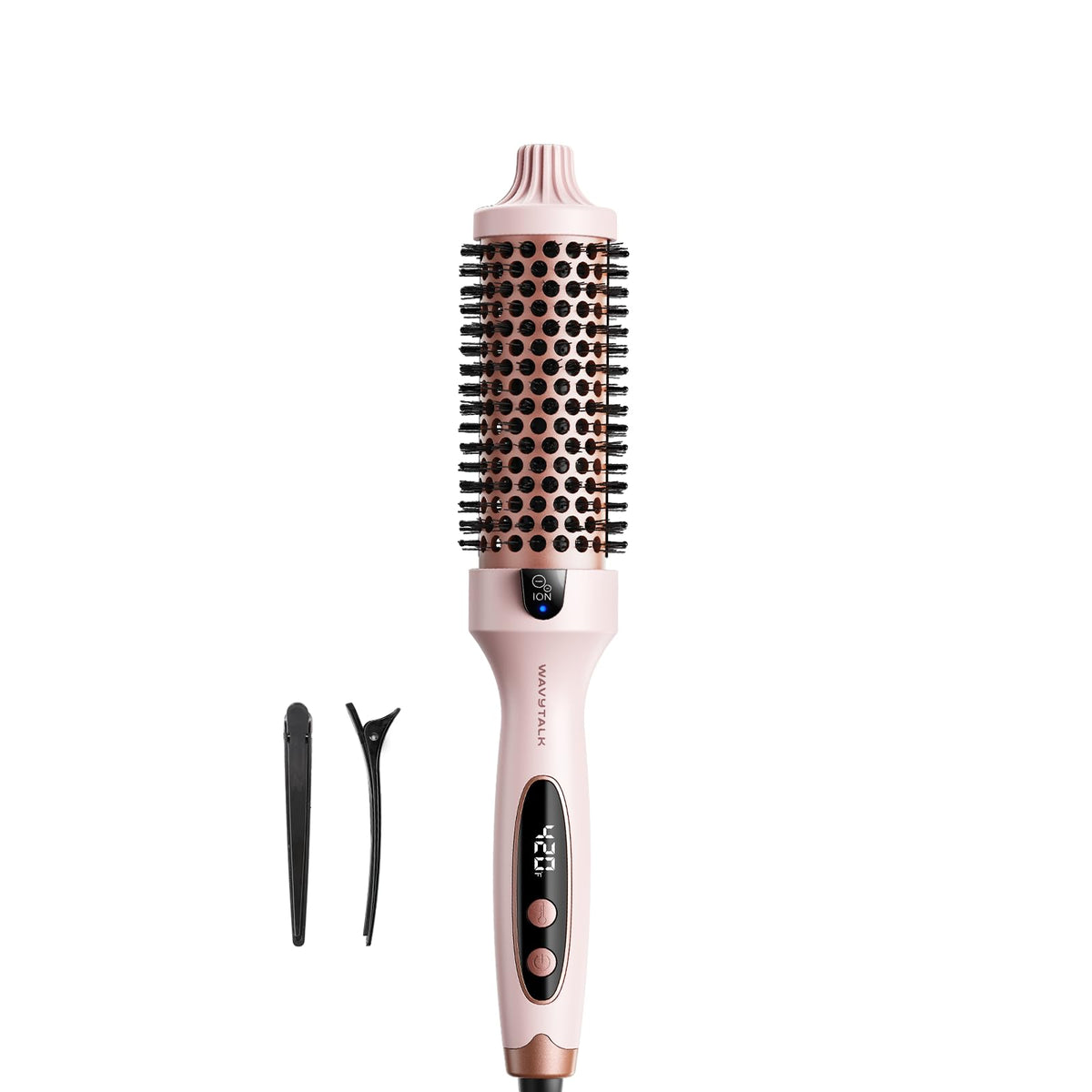Wavytalk Thermal Brush 1.5 inch front view with digital display