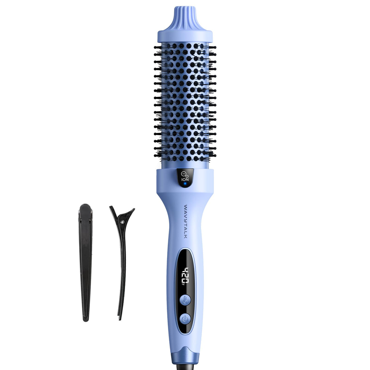 Wavytalk Thermal Brush 1.5 inch front view with heated bristles