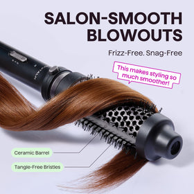 Wavytalk Thermal Brush 1.5 inch in velvet pouch for travel