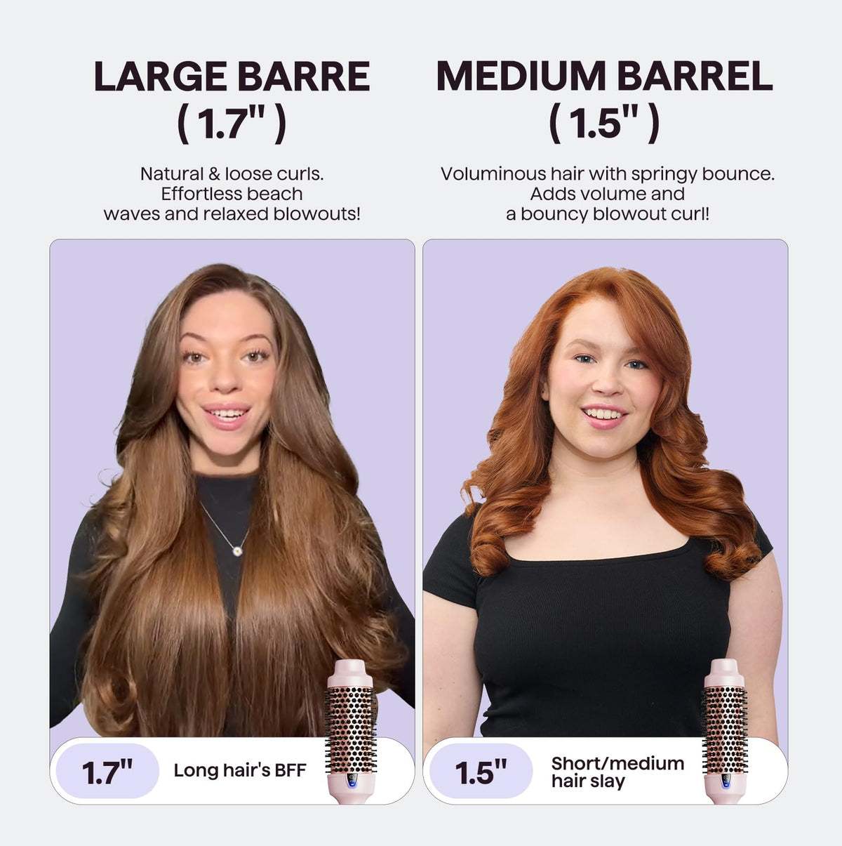 Wavytalk Thermal Brush Blowout Express in use on hair
