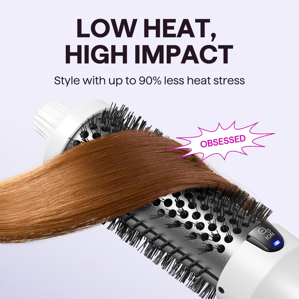 Wavytalk Thermal Brush Blowout support bristles close-up