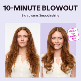 Wavytalk Thermal Brush Blowout support Grande heated bristles close-up