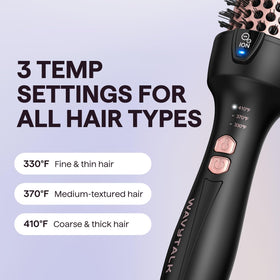 Wavytalk Thermal Brush showing travel-friendly design
