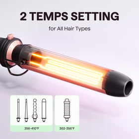 Wavytalk thermal brush with longer bristles