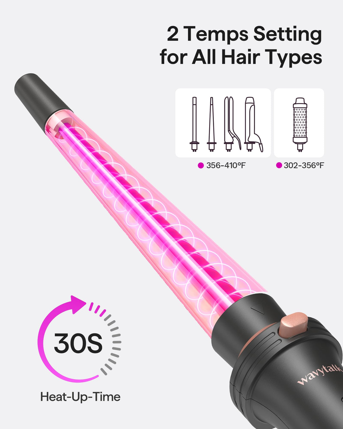 Wavytalk thermal brush with thermal bristles for styling