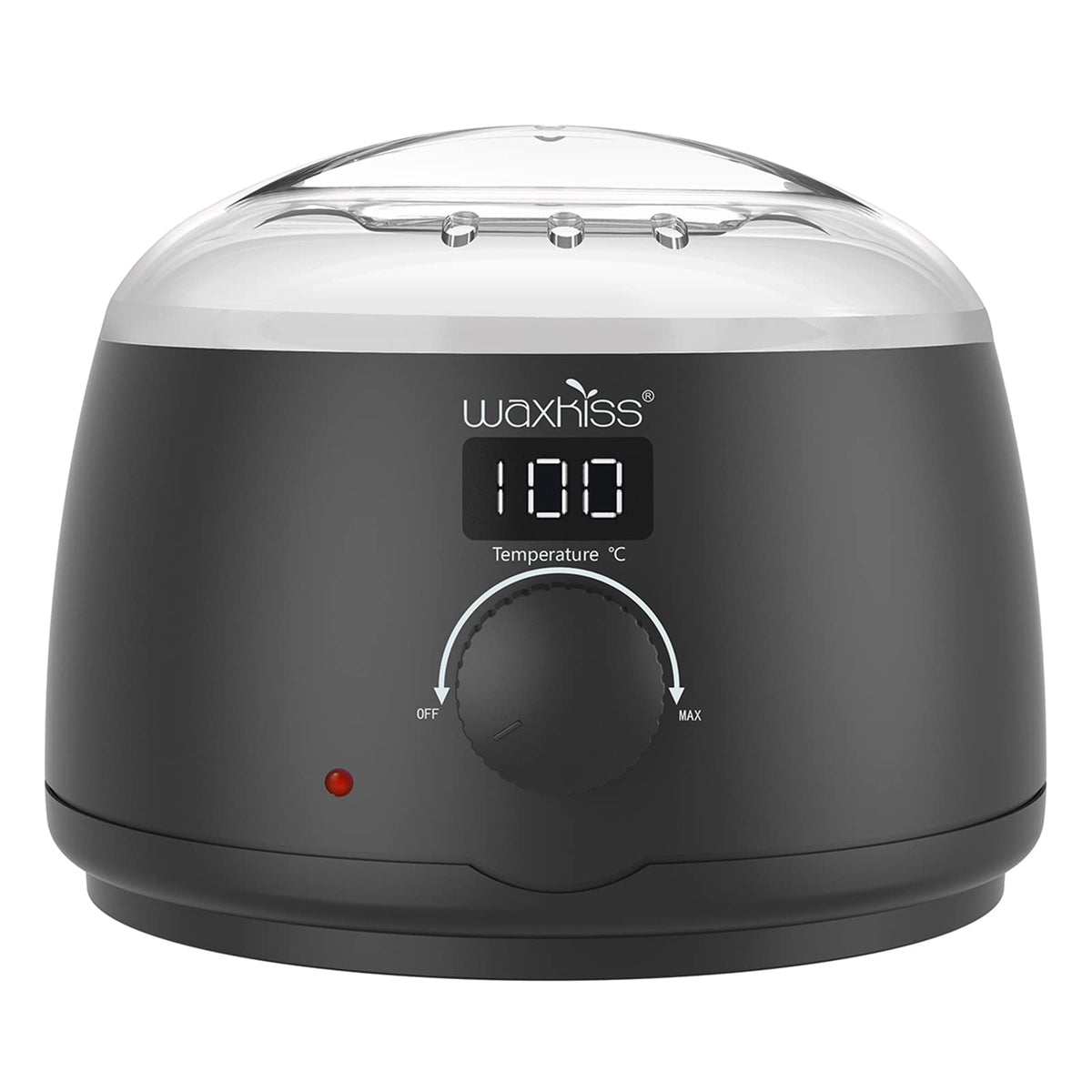 waxkiss Digital Hair Removal Warmer front view with see-through lid