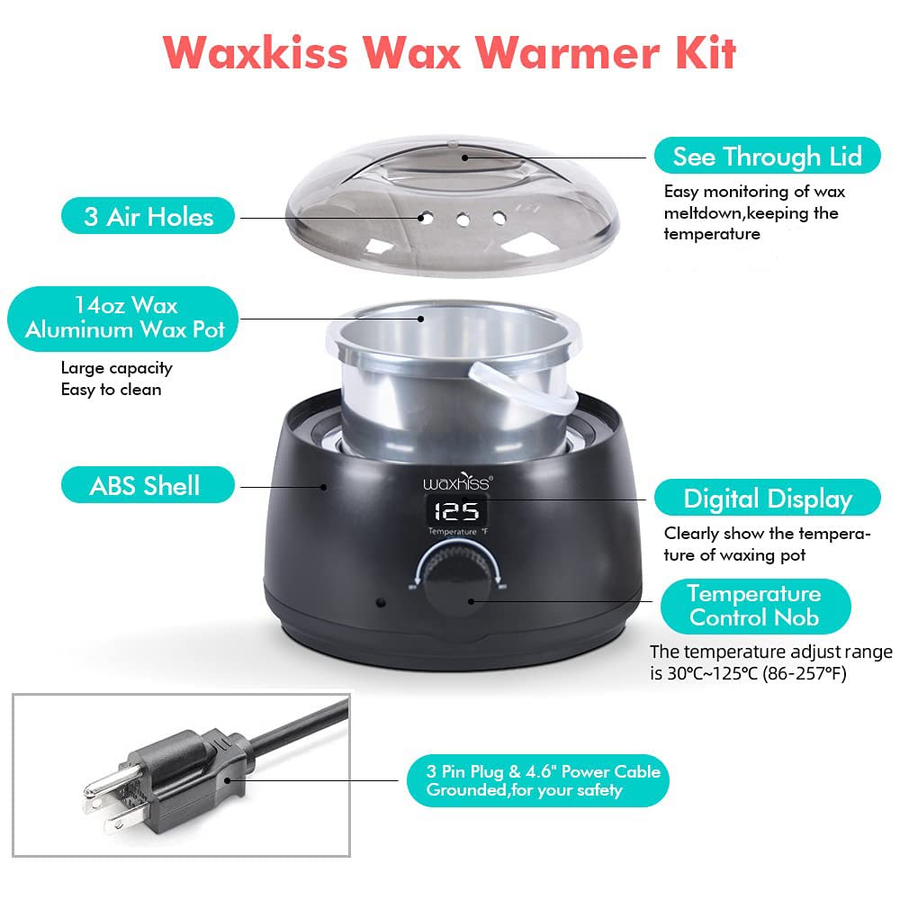 waxkiss Digital Hair Removal Warmer with 4.6'' power cable