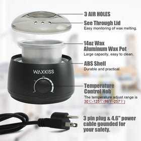 waxkiss Wax Warmer adjustable temperature knob close-up